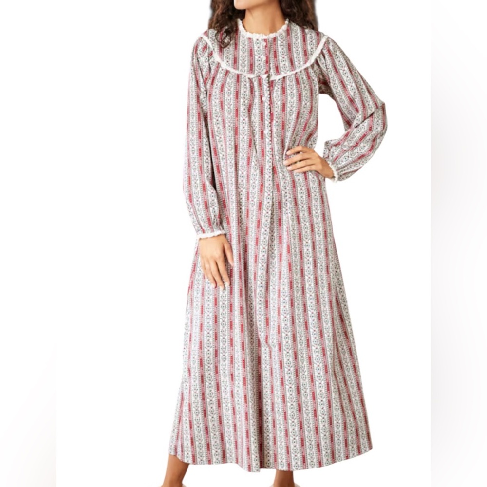 NWT Lanz of Salzburg Classic Tyrolean Cotton Flannel Nightgown